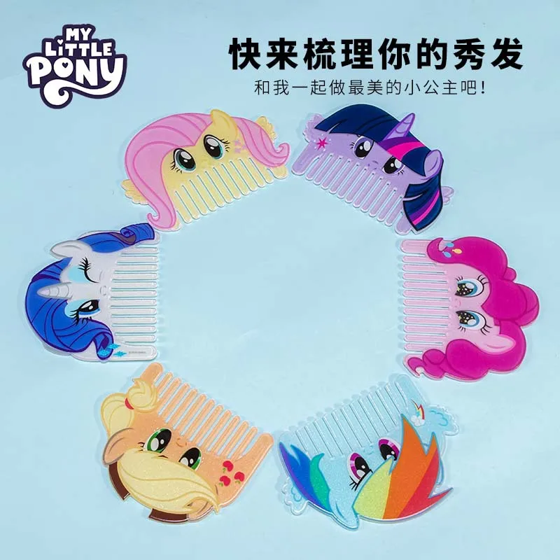 

Kawaii My Little Pony Cartoon Acrylic Comb Girl Portable Small Comb New Anti-Static Comb Portable Accessories Christmas Gift