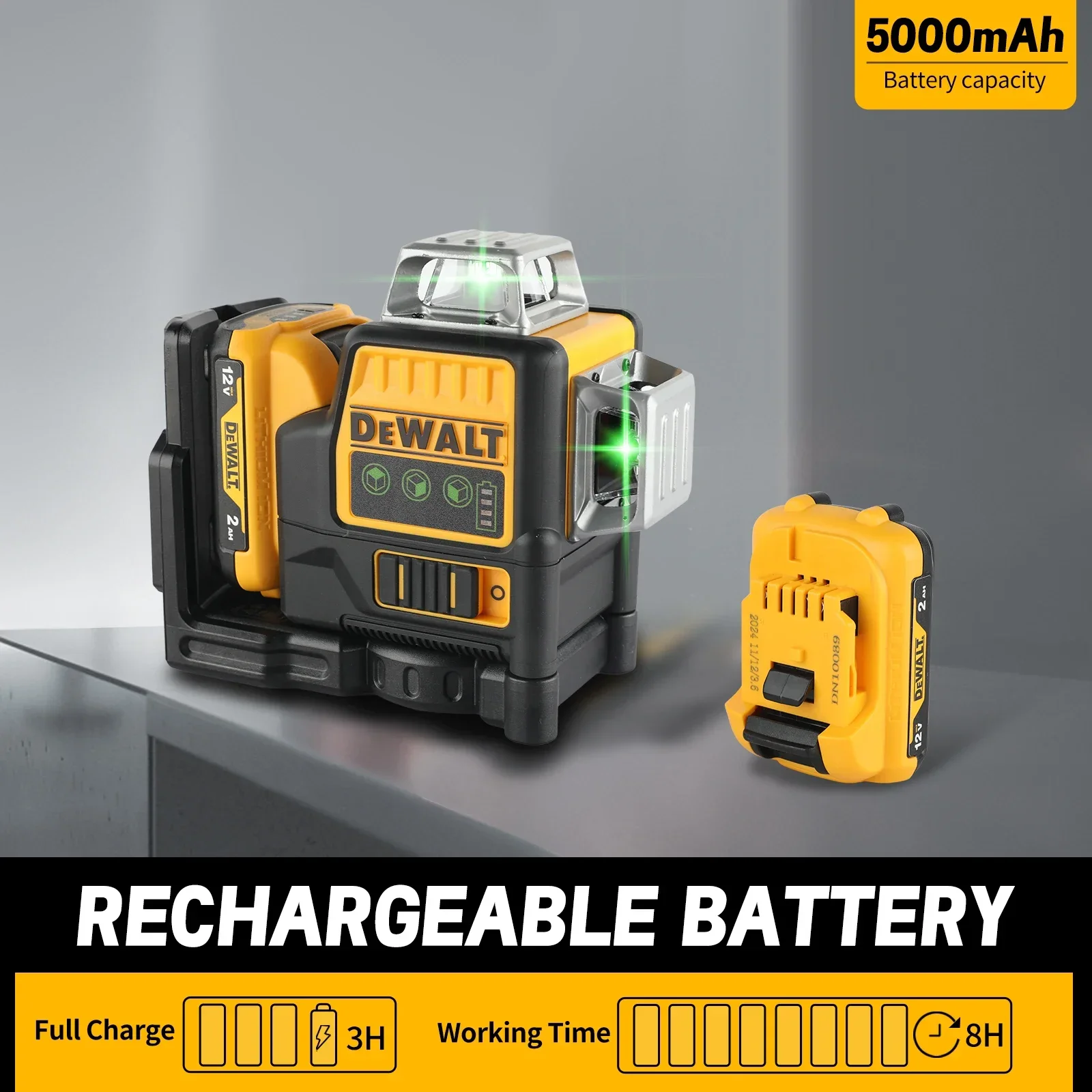 

2025 Dewalt DW089LG градус вертикальная литиевая батарея 12 В 12 линий лазер 360 уровень горизонтальный зеленый метр уличный инструмент лазерный нивелир