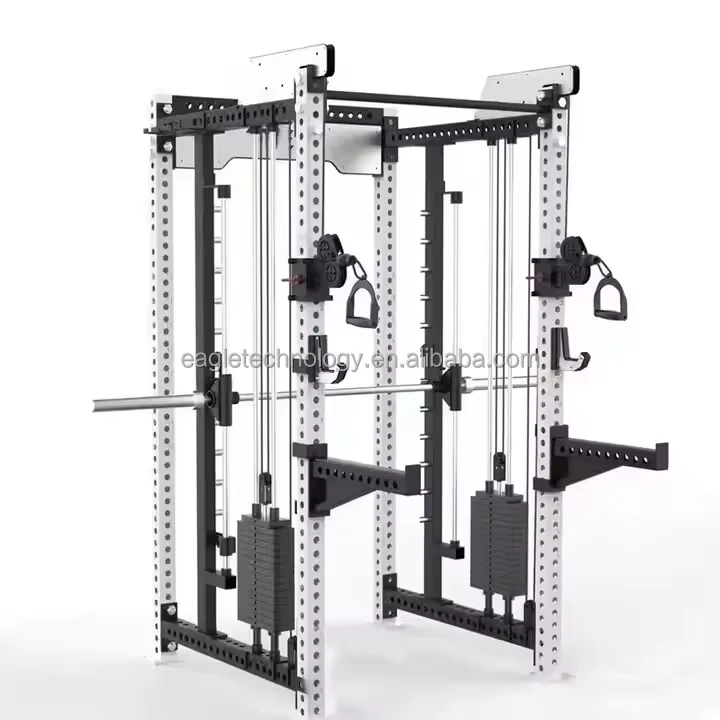 YG FITNESS A006 Multi Functional Smith Machine with Dual Pulley System Smith Power Squat Rack All in One Trainer