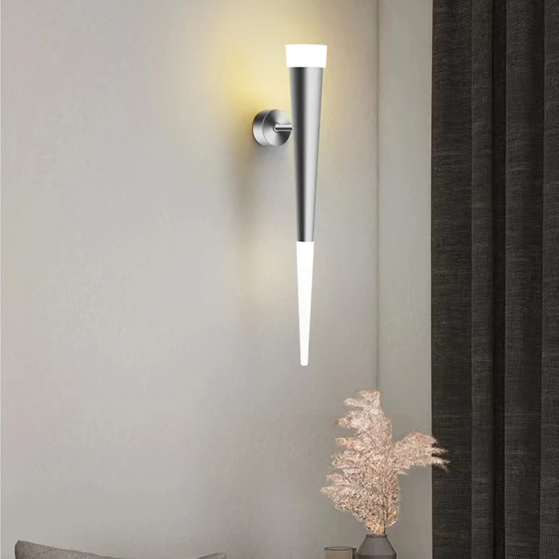 Nordic Led Wall Lights Acrylic Aluminum tube lamps Bedroom Bedside Gold Black Sconce Corridor Hallway Living Room Sofa Backgroun