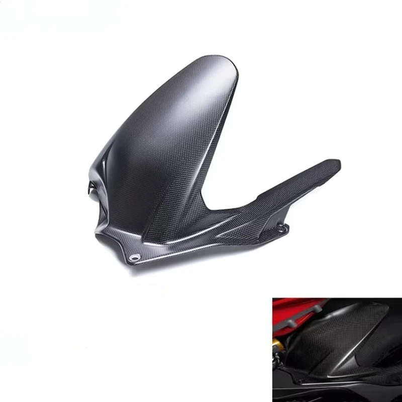 

STLF New Arrival 100% 3K Dry Carbon Fiber Motorcycle Rear Fender Hugger Mudguard for V4 V4S 2025