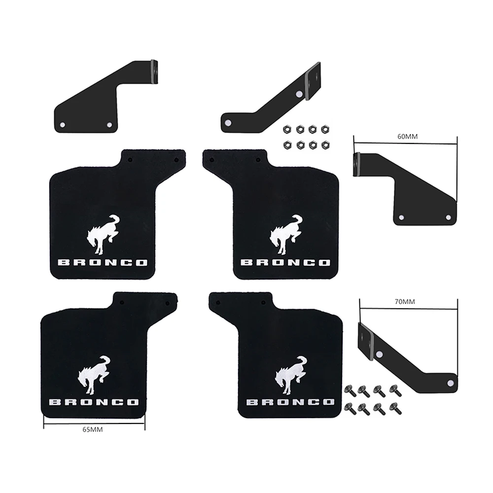 Fender Rubber Mudguard Mud Flaps for 1/10 RC Climbing Car Traxxas Trx-4 Bronco 2021 Upgrade Part