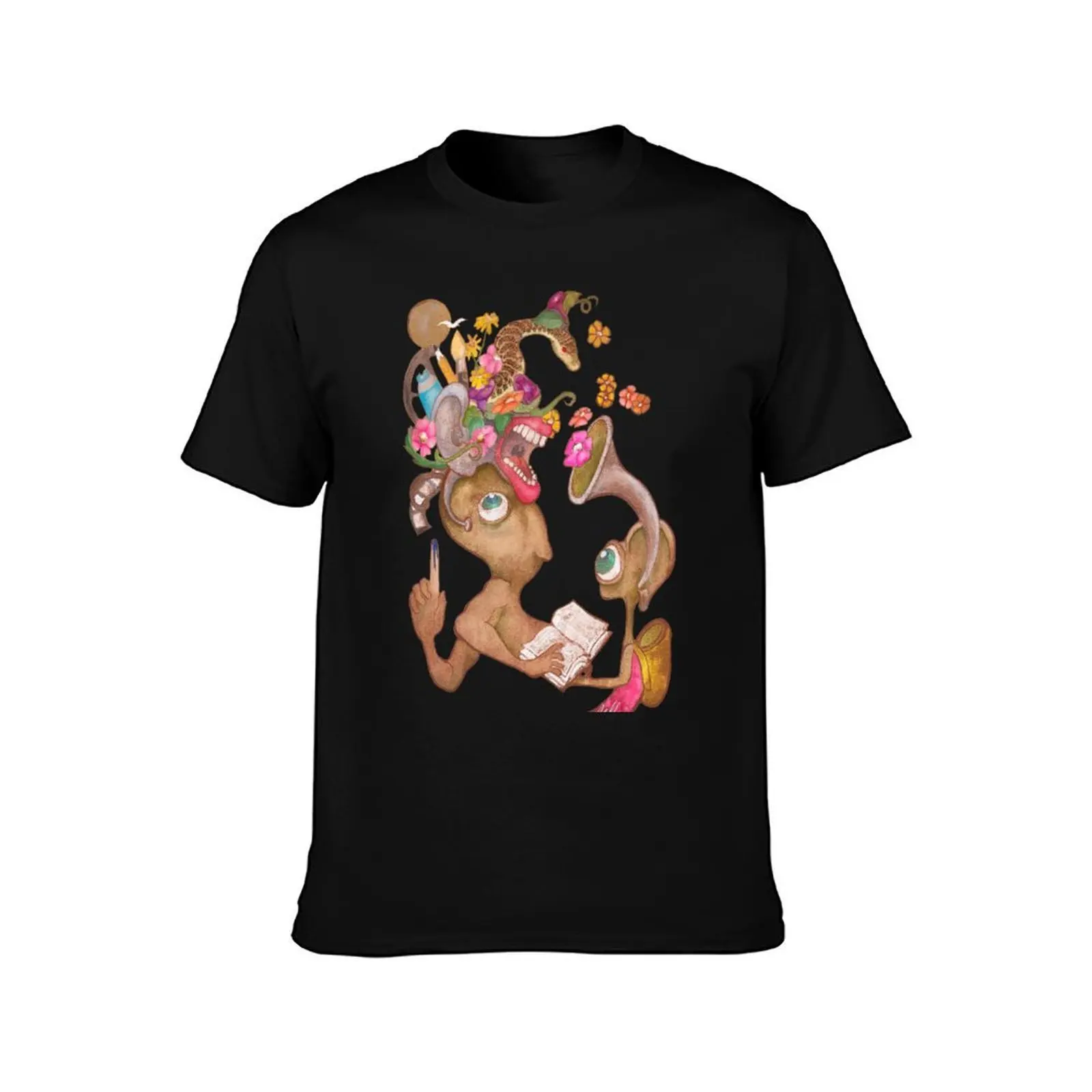 Imparting Wisdom T-Shirt, Summer Casual Cotton Tee, Oversized Streetwear Tops, Vintage Graphic Print, Loose Fit Short Sleeve