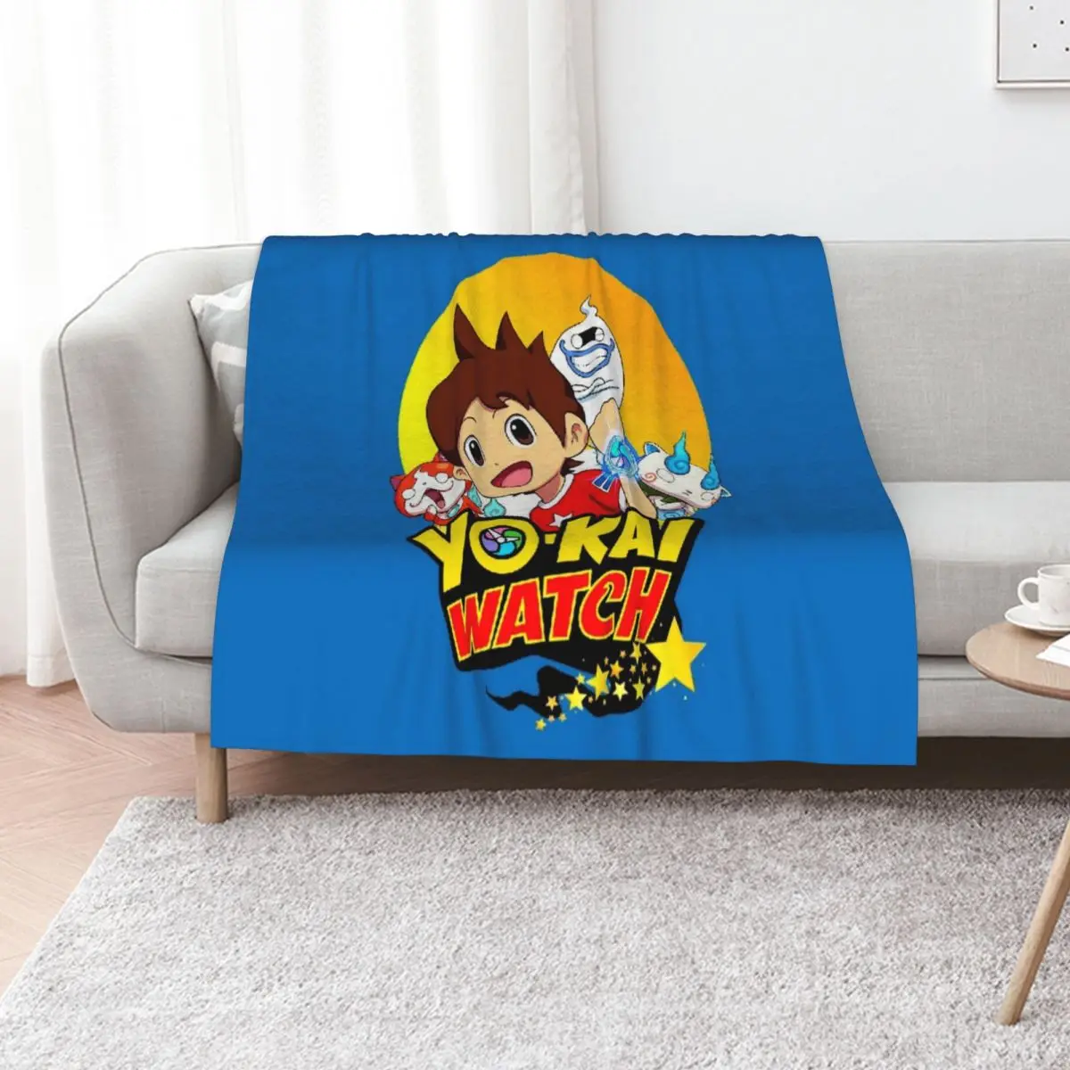 

yokai-watch Throw Blanket Decorative Sofa Plush Camping anime Blankets