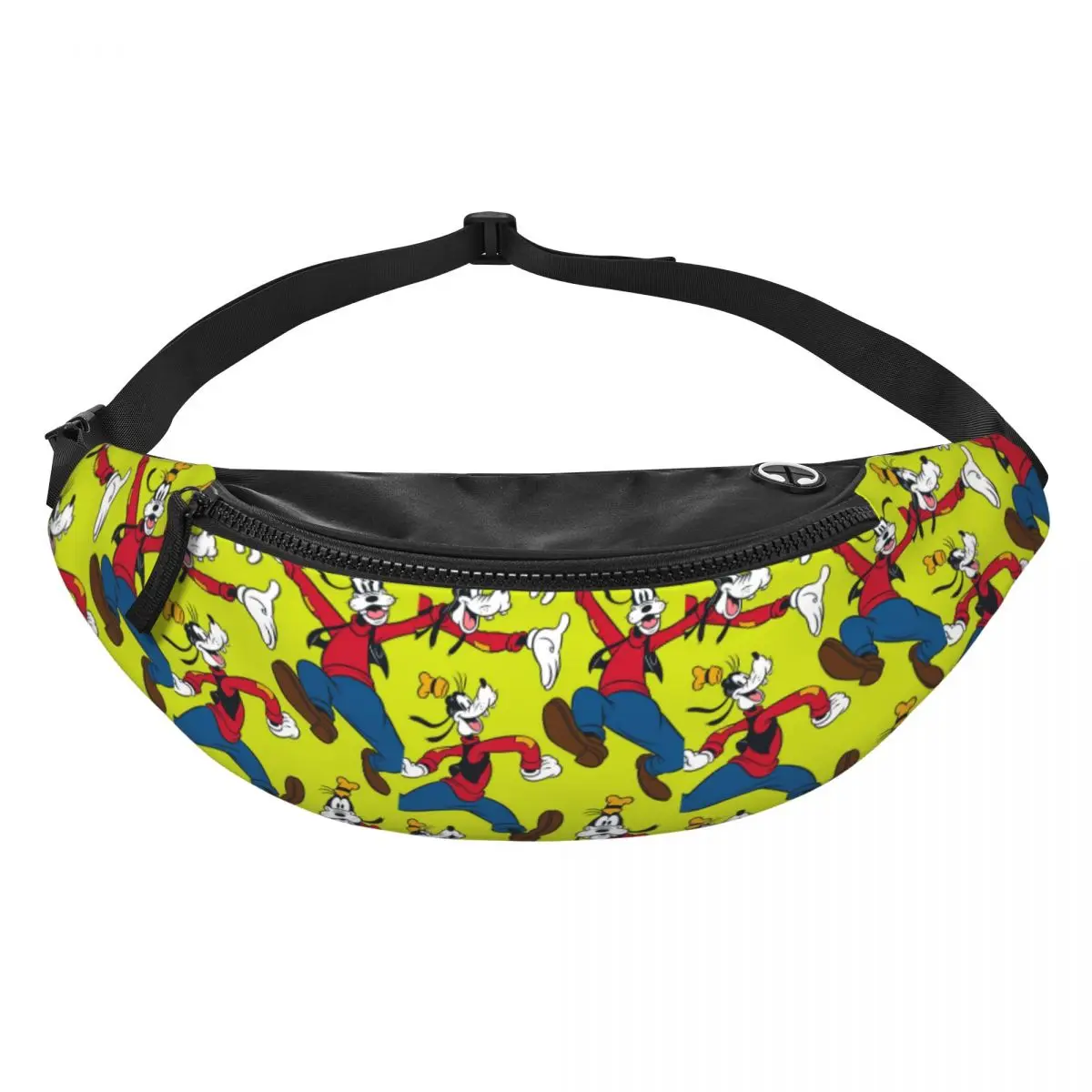 

Custom G-Goofy Cartoon Goof Fanny Pack Women Men Casual Anime Cartoon Crossbody Waist Bag for Traveling Phone Money Pouch