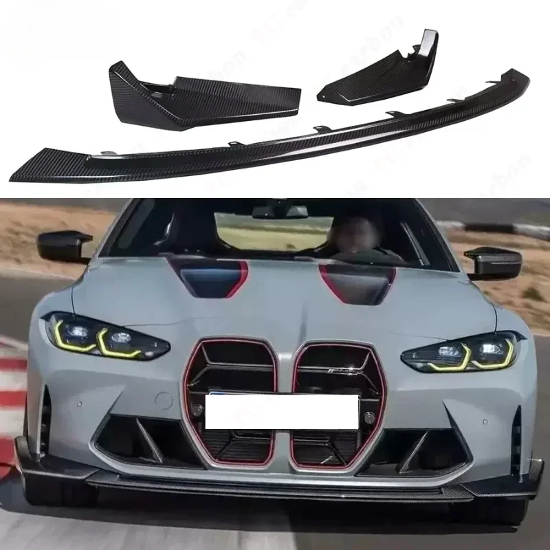 

New! High Quality CSL Style Dry Carbon Fiber Car Front Bumper Diverter Spoiler Diffuser Front Lip For BMW M3 G80 M4 G82 G83 Body