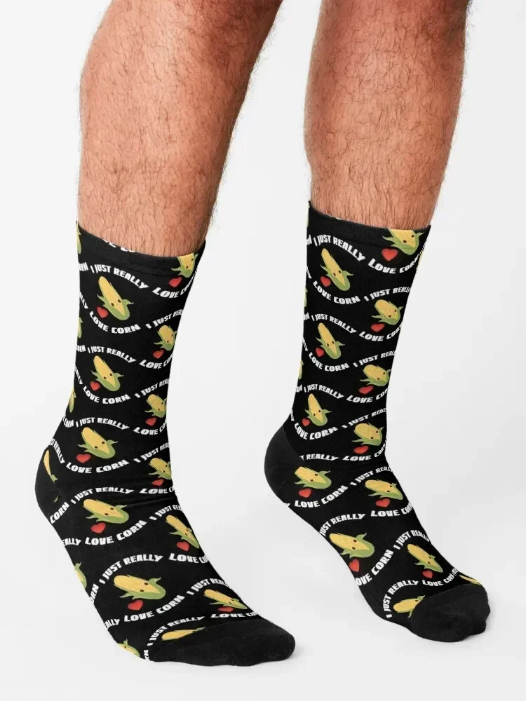 Corn On The Cob, I Just Really Love Corn Calcetines set Calcetines cálidos de invierno para hombre Mujer Hombre