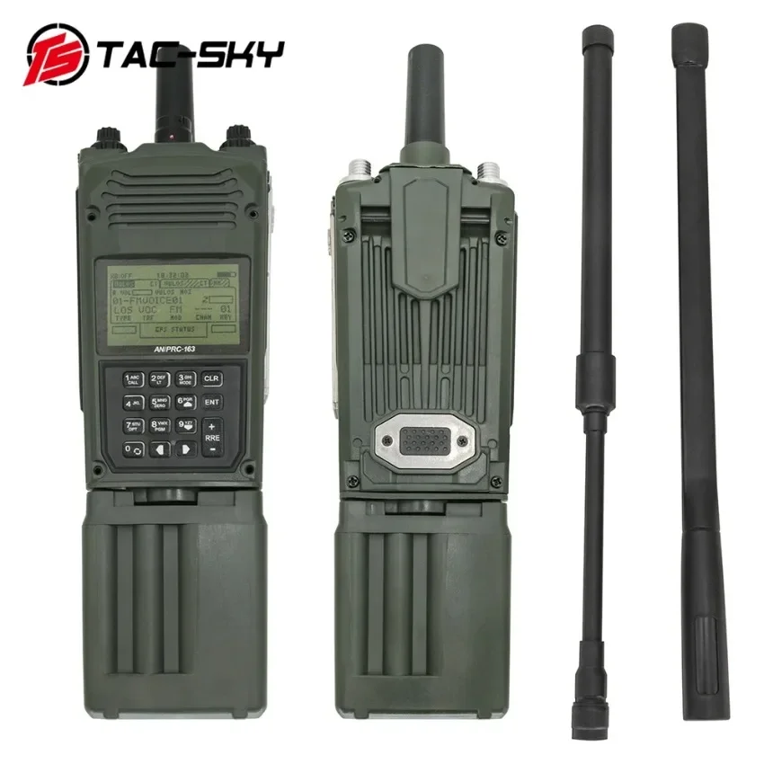 TS TAC-SKY Tactical PRC-163 Harris Military Radio Dummy Virtual Box PRC 163 Non-Functional Walkie Talkie Model for Baofeng UV5R