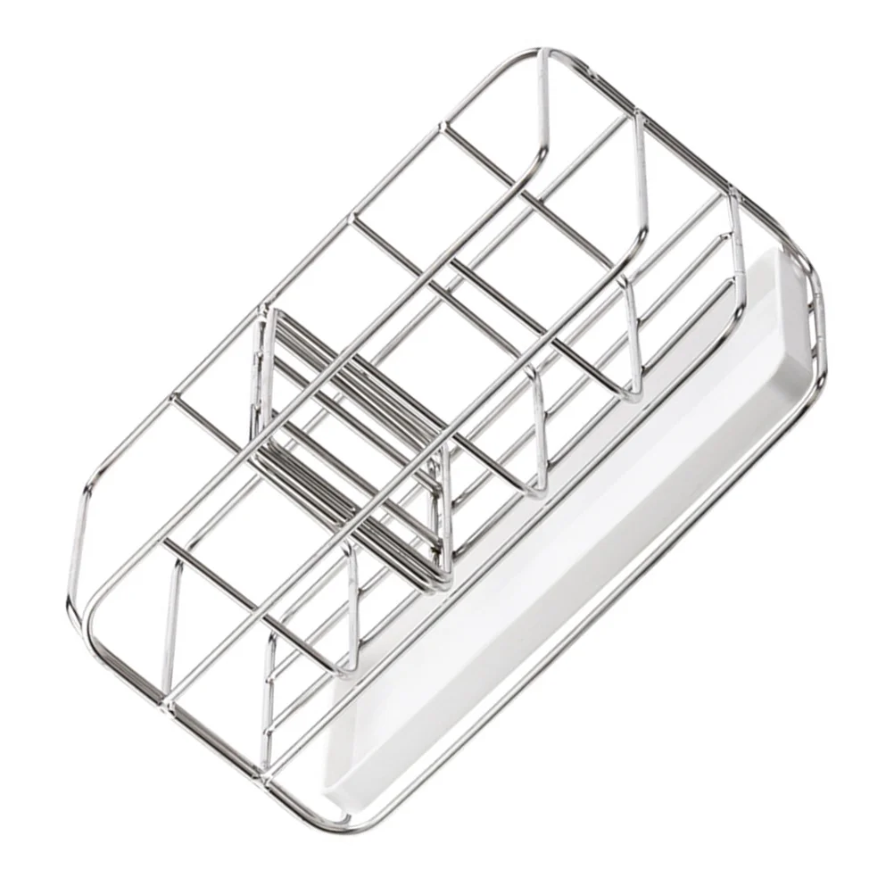 

Stainless Steel Drain Rack Sponge Holder Kitchen Brush Soap ganizer Removable Drip Tray Storage Box Dishcloth Shelf