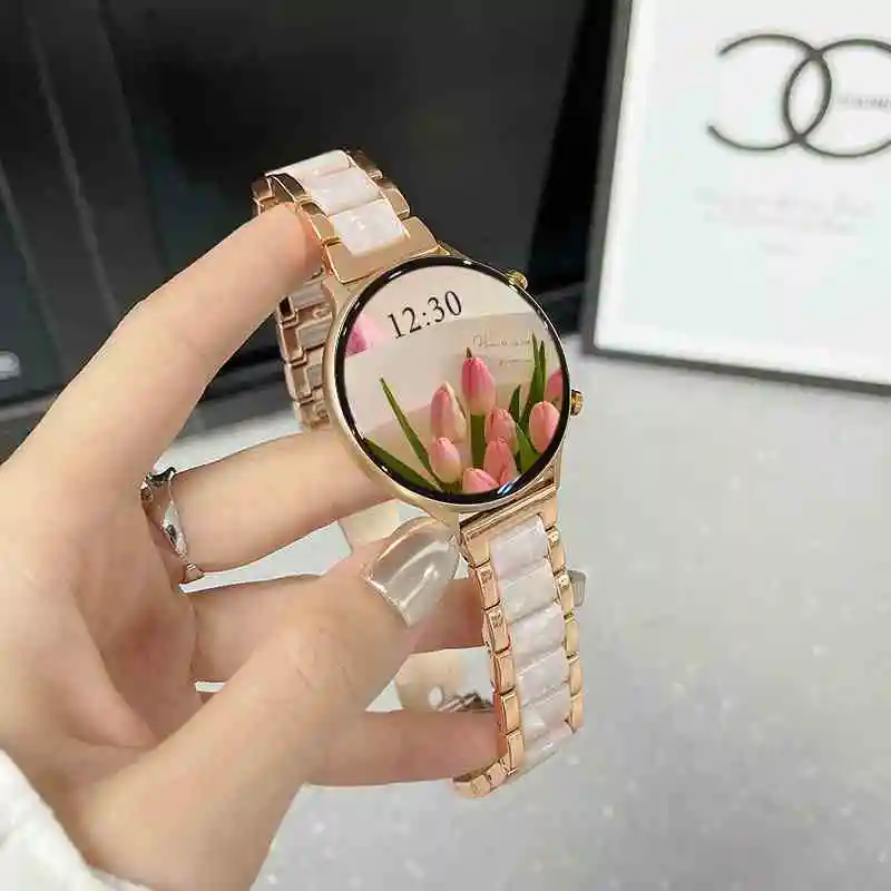 2025 جديد الهاتف المحمول ساعة ذكية المرأة بلوتوث الهاتف متعدد الرياضة سوار إلكتروني ملحق ساعة