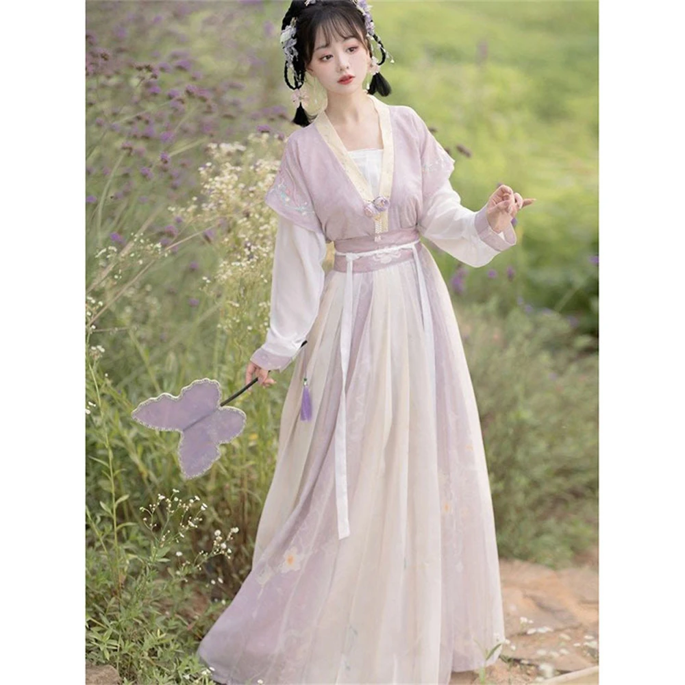 Princess Purple Dress Stage Performance Wear Ancient Traditional Chinese Woman Elegant Hanfu Tang Suit Fairy Dance Costumes