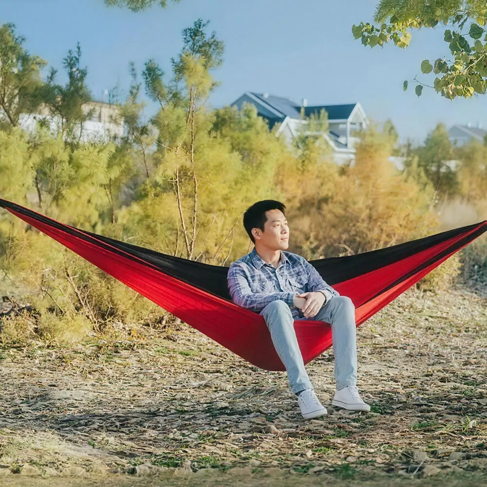 Portable Yoga Parachute Fabric Outdoor Tourist Camping Garden Hammock For Backpacking Travel Essential Camping Equipment