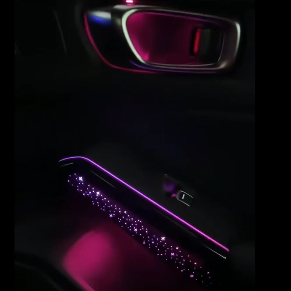 Upgrade and modify LED Car Inner Ambient Light For Honda Civic 2022-2025 Dynamic Magic Color Ambient Lamp OEM Size  Rainbow Kit