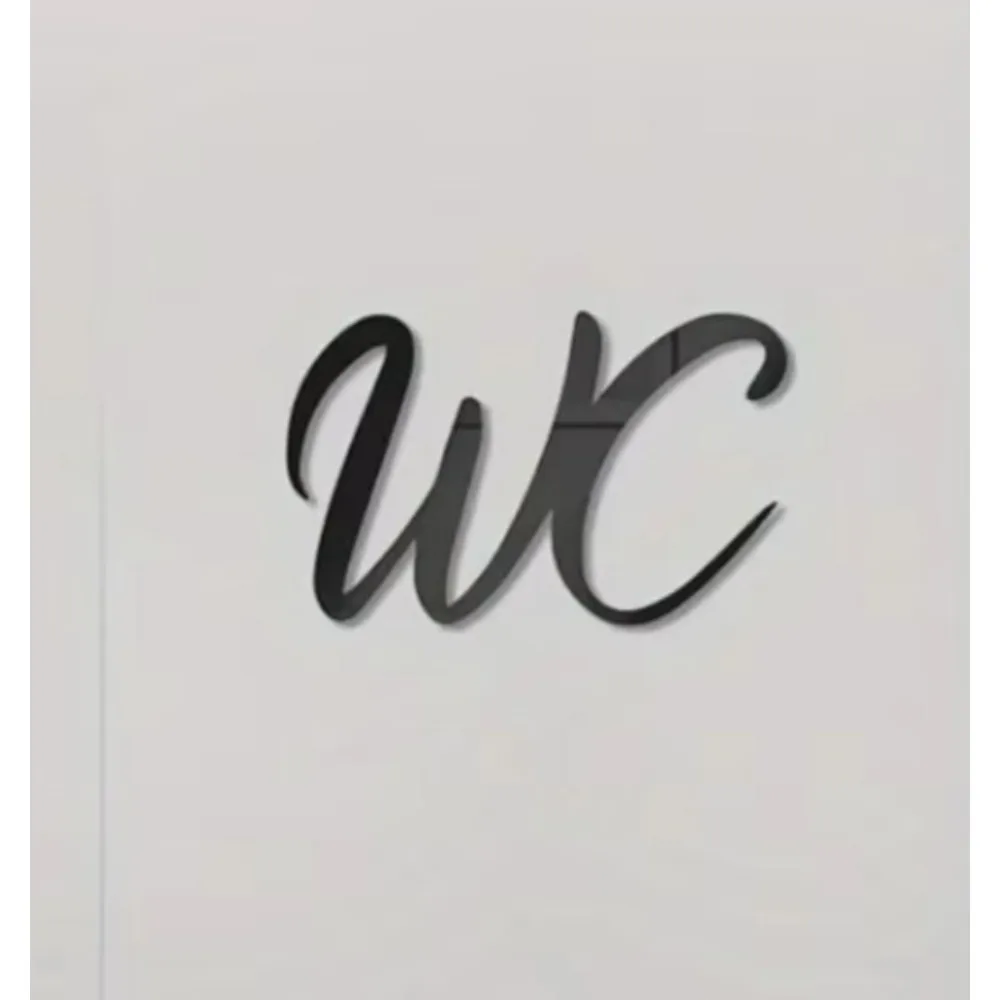 DecorPlus Selbstklebende WC-Aufkleber und Türschilder, Schwarz-Design für Toiletten