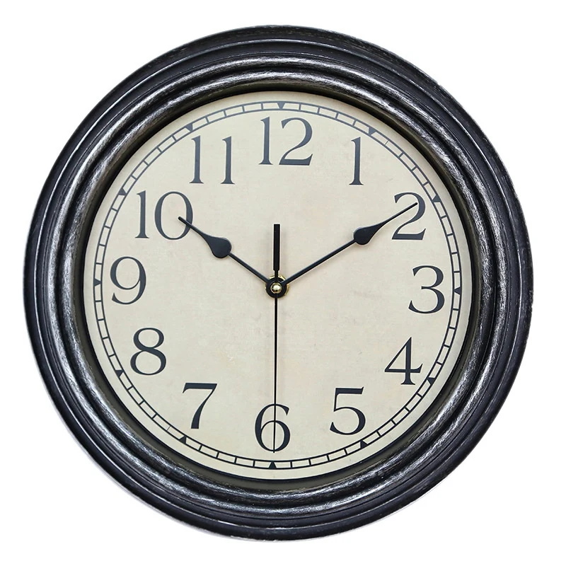 12 Inch Silent Retro Wall Clock Quartz Decorative Table Dial Battery Non-Ticking Digital Clock For Bedroom