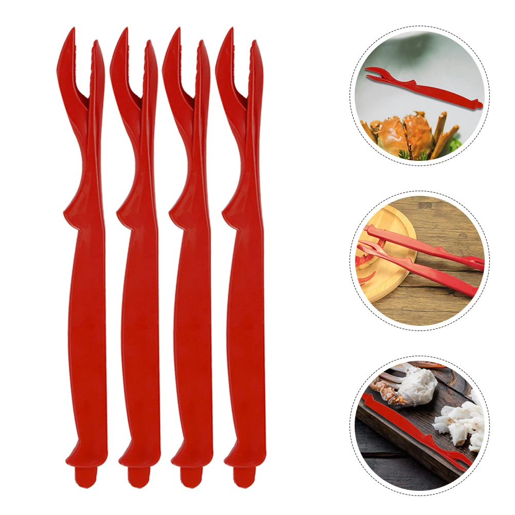 

10Pcs Crab Fork Seafood Fork Plastic Crab Leg Tools Creative Crab Meat Remover Restaurant Crab Eating Supplies