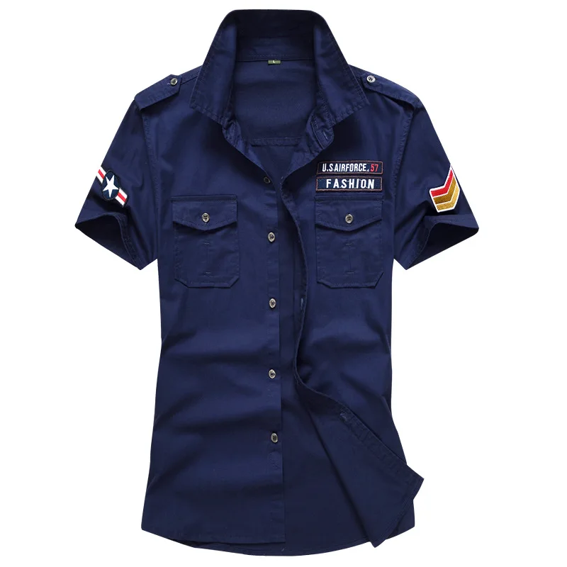 

Men's Slim Fit f Sve Work irt Collar ort Sve Summer Faionable Men's Clothing Workwear Casual irt