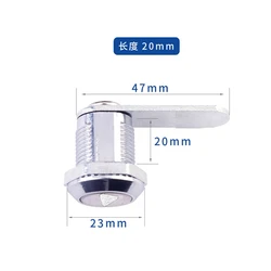 Zinc Alloy Triangle Lock File Cabinet Industrial Equipment Distribution Box Trash Can Tongue Cam Lock Furniture Drawer Locks