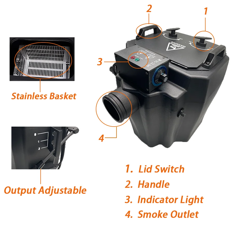 6000w Dry Ice Machine Low Lying Fog Machine Stage Effect Low Ground Fog machine Stage Special Equipmenet For Dj Party Wedding