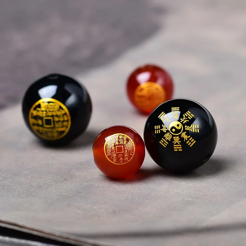 Agate mountain ghost spends money Tai Chi gossip round beads
