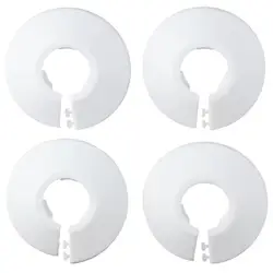 4pcs PP Plastic Pipeline Decoration Cover Durable White 20mm Drainage Pipe Cover Decoration Pipe Collars Worker