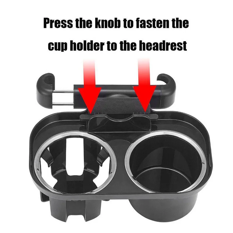 Car Double Cup Holder Car Beverage Holder Rear Pillow Snack Tray Universal Car Supplies image 6