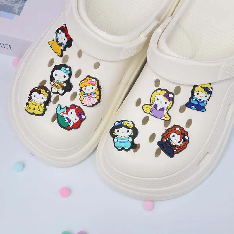 

Disney Hello Kitty Shoe Charms Buckle Accessories Cartoon Figures Slipper Shoes Decoration Kid Charms Buckle Gifts for Birthday