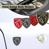 Metal Car Letter Badge Fender Body Window Side Wing Emblem Sticker For Peugeot 407 508 2008 5008 307 308 3008 206 207 208 107