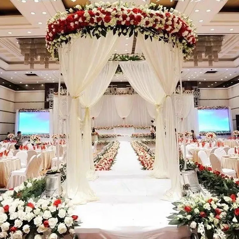 

Creative Wedding Centerpieces Decoration Arch Props Stand Round Shape Happy Wishing Pavilion Shelf For Party Stage Layout Site