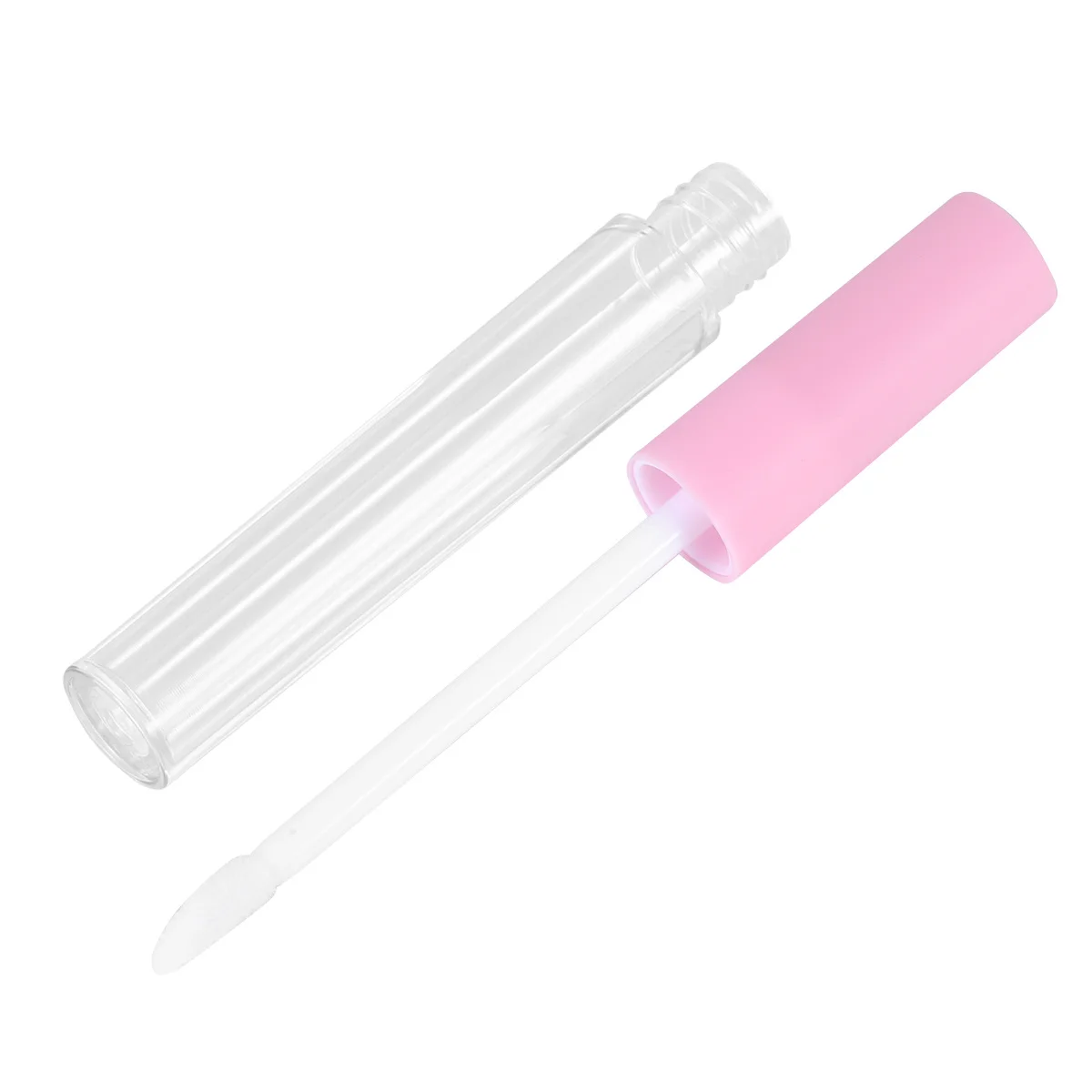10 tubi per lucidalabbra da 2,5 ml, bottiglie trasparenti per sottoimballaggio labbra, contenitori da viaggio, 5 coperchi rosa, 5 coperchi neri