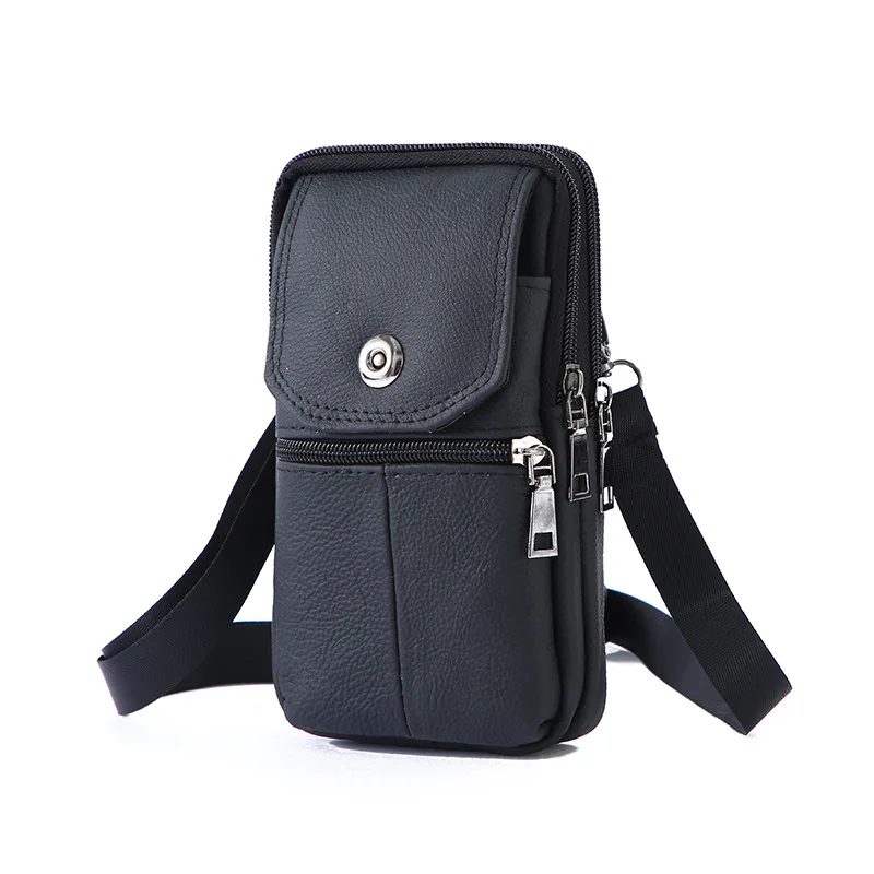 Crossbody Sling Bag for Men – Leather Waist Pack Cell Phone Holster, Business Casual Phone Pouch with Adjustable Strap - view 6