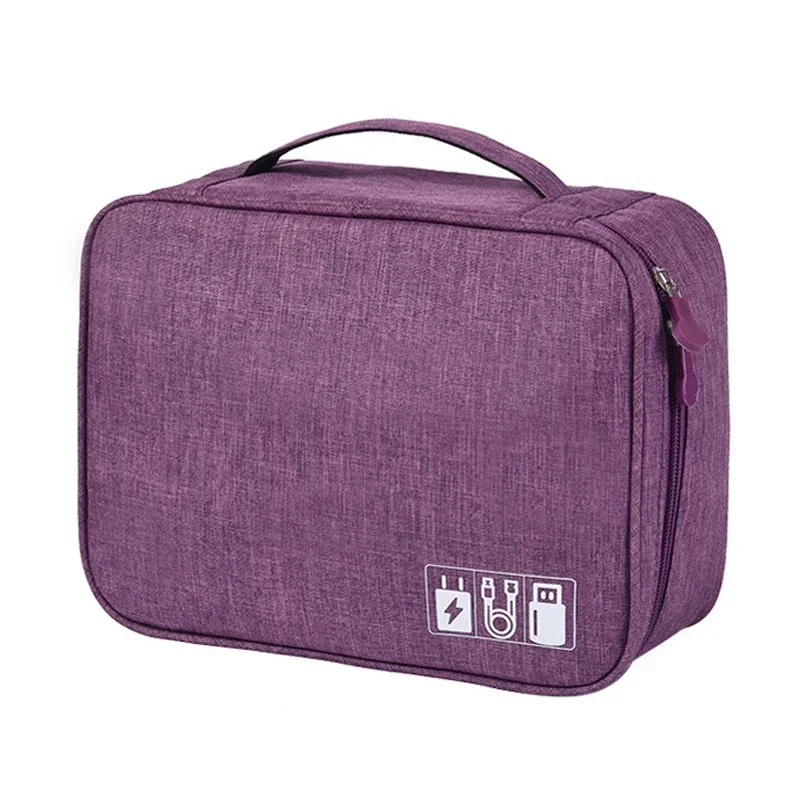NONE Multifunktion ale wasserdichte digitale elektronische Organizer USB-Datenleitung Ladegerät Stecker Kopfhörer Reise Aufbewahrung tasche 3