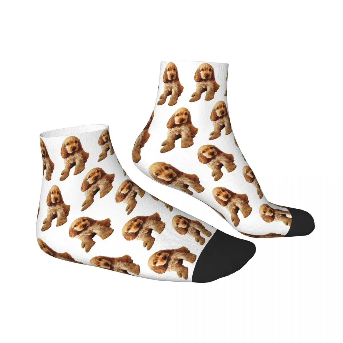 Gold Cocker Spaniel Puppy Dog Socks Harajuku Sweat Absorbing Stockings All Season Socks Accessories for Unisex Birthday Present