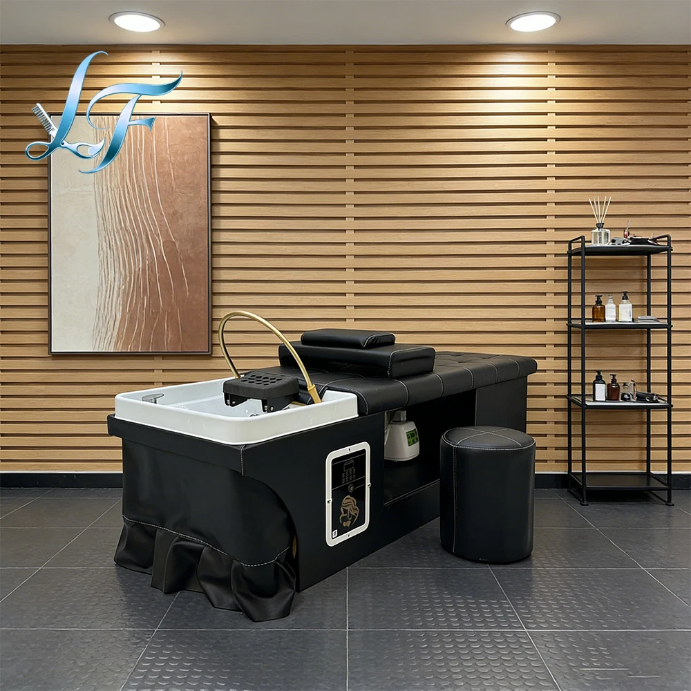 

Hydrotherapy Shampoo Bed Hair Washing Massage Spa Head Water Therapy Circulation Salon Shampoo Beds Ergonomic Stable Durable