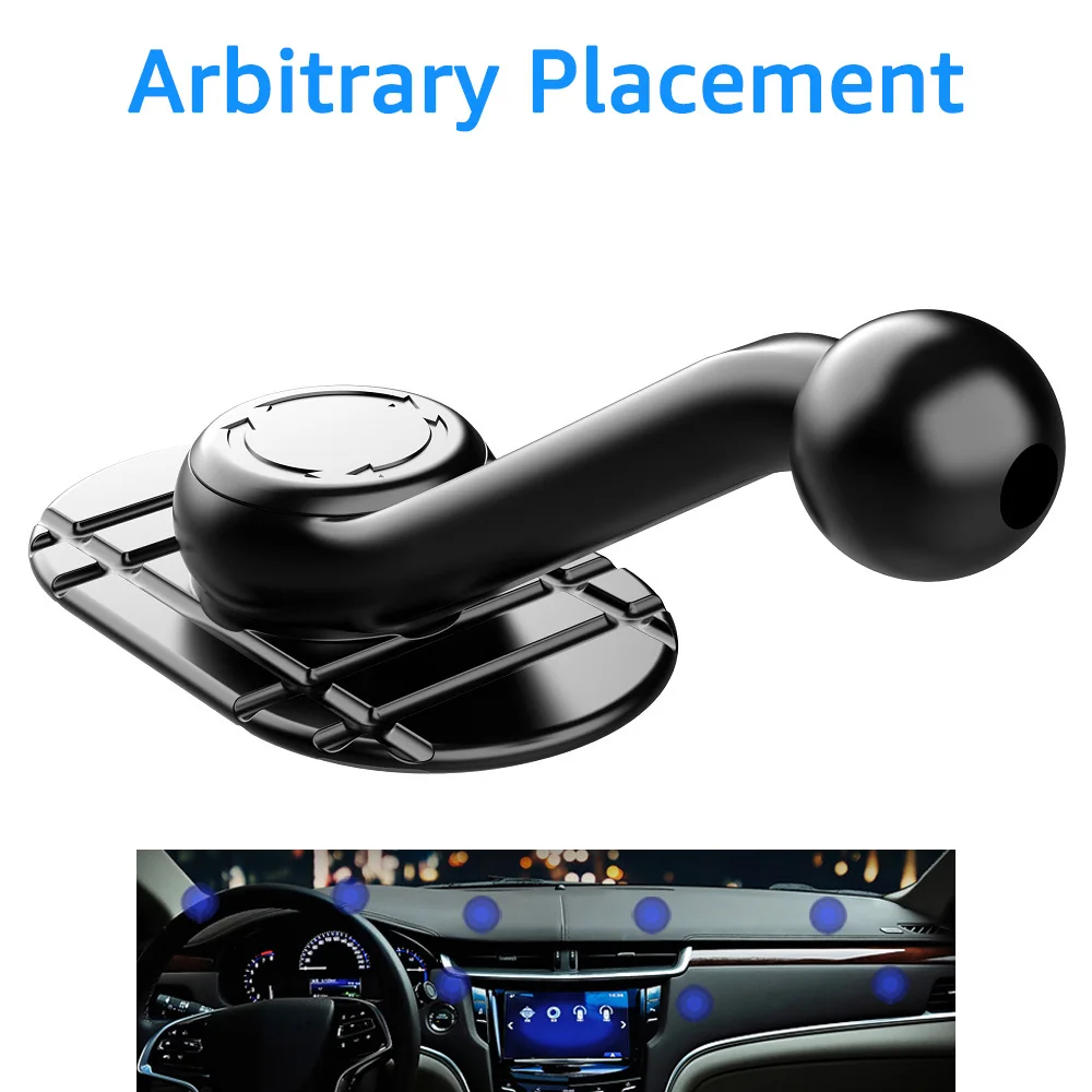 iBudim Car Phone Holder Sticker Base 17mm Ball Head Car Dashboard Mobile Cellphone Bracket Support Car Mount Mobile Phone Stand