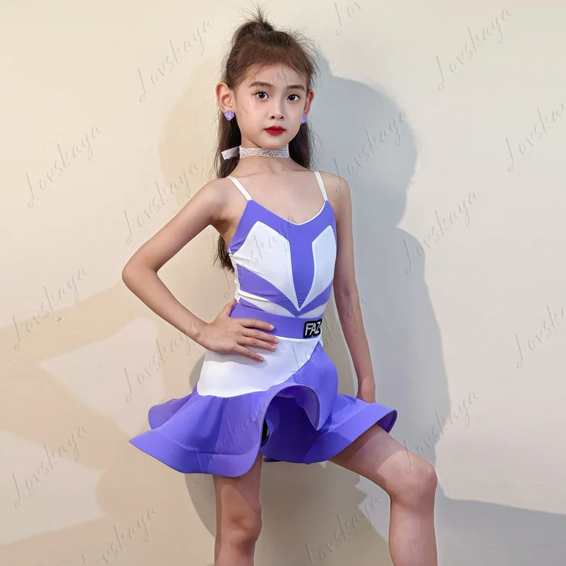 

Girls Summer Latin Dance Clothes Children's New Advanced Practice Performance Internet Celebrity Training Practice Clothes
