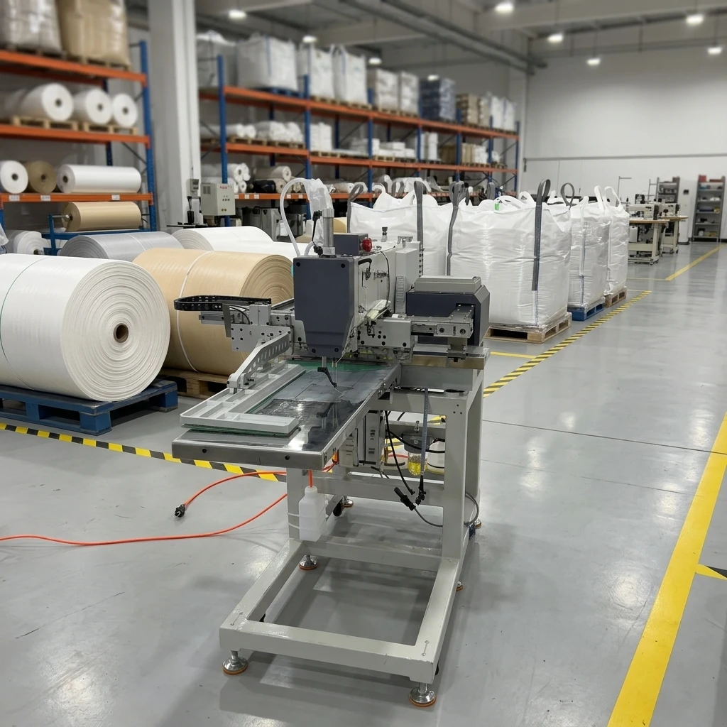 Automatic Sewing Machine For Big Bag Handles Narrow Bag Handles Big Jumbo Ton Bag Programmable Industrial Sewing Machine