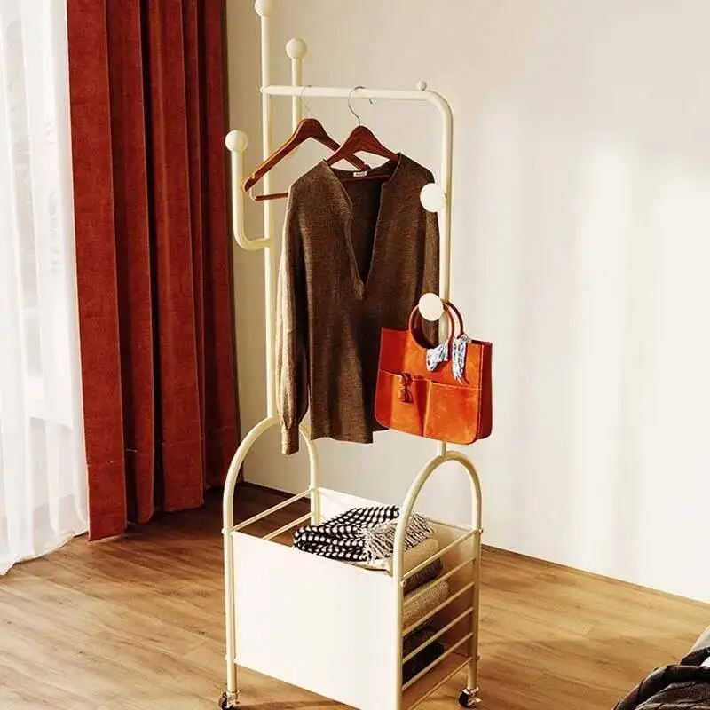 Bedroom Clothes Rack Storage Garment Display Floor White Clothes Hanger Entranc Scarf Shoes Burro Ropa Perchero Home Furnitures