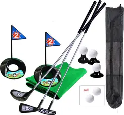 Golf pro conjunto de brinquedo para crianças clubes bandeiras prática bolas esportes indoor jogo versão atualizada junior golf 24 polegada treinamento inoxidável