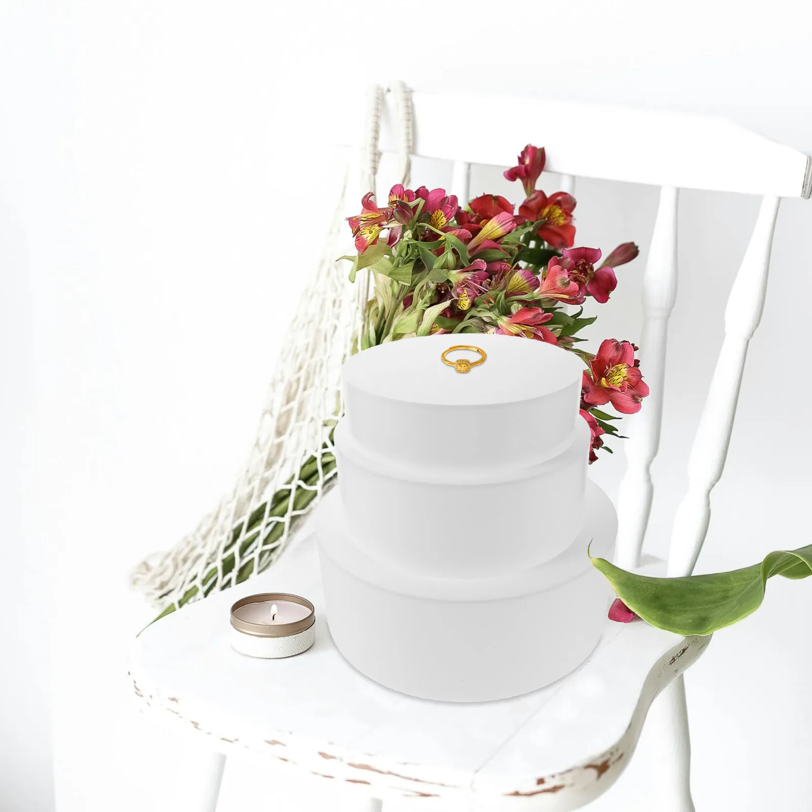 

3Pcs Display Storage Stand Acrylic Cylinder Round Risers Pedestal for Cake Dessert Perfume Jewelry Showcase Organizer