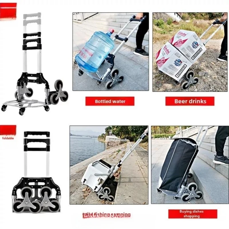 portable-folding-stainless-steel-hand-pulled-shopping-cart-vegetable-buying-moving-tool-stair-climbing-pull-rod-hand-truck