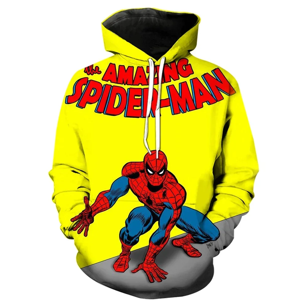 

Spiderman Men's Hoodie Venom Pullover New Fashion Tops 3D Marvel Print Pullover Oversized Men's Hoodie Autumn Men's Clothing