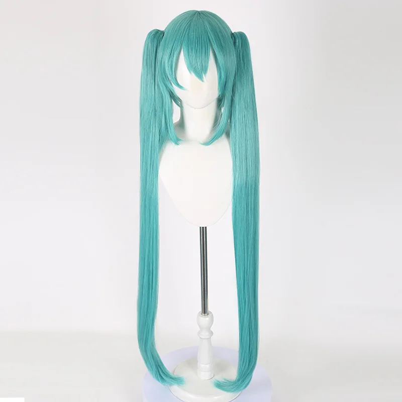 

Long Straight Synthetic Wig Light Blue Costume Party Hair Natural Look Cosplay Women Heat Resistant Fiber