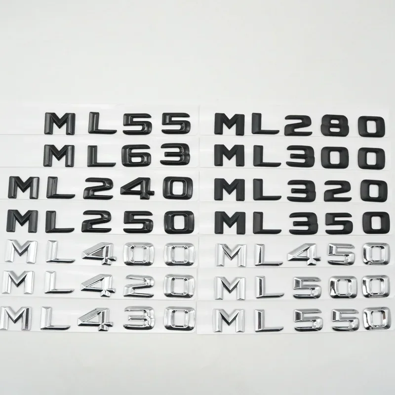 For W163 W164 W166 ML63 ML55 ML280 ML250 ML320 ML350 ML420 ML430 ML450 ML500 ML550 Tail Emblem Logo Sticker