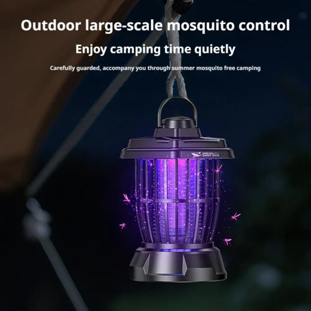 Outdoor Camping UV Mosquito Killer Lamp 1200mAh Battery Rechargeable Hanging Bug Fly Zapper Light Portable Pest Control Lantern