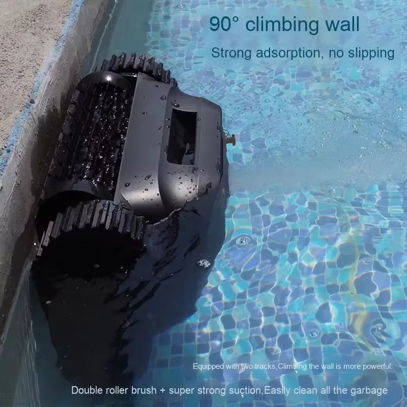 Automatic SP5 Robotic Pool Cleaner 300㎡ Intelligent Control Wireless Pool Cleaning 8.2kg IPX8 60W Powerful Suction Large Battery