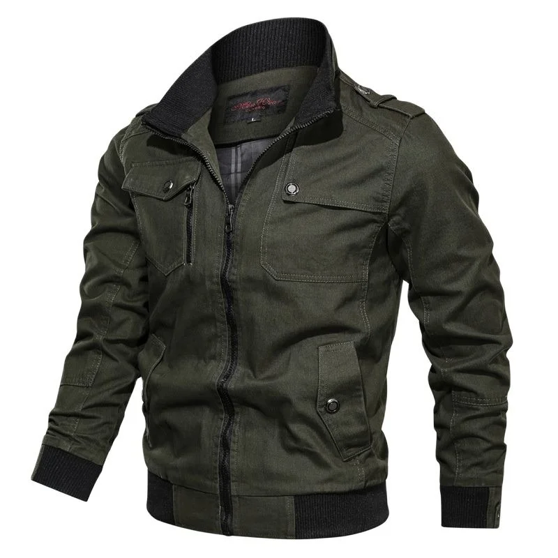 Spring Autumn Jacket Men Cotton Windbreaker Bomber Coat Military Men's Tactics s Man Cargo Casual Mens Clothes 2024