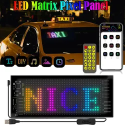 Samochód DIY matryca LED Panel pikseli Bluetooth kontrola aplikacji Graffiti przewijanie tablicy tekstowej 5V USB do wyświetlania szyby na ekranie RGB