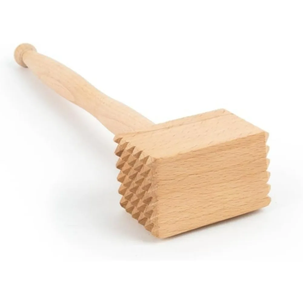 Wooden Household Meat Hammer, Solid Wood Pine Meat Hammer, Double Headed Tender Breaking Hammer, Dual Use Meat Hammer