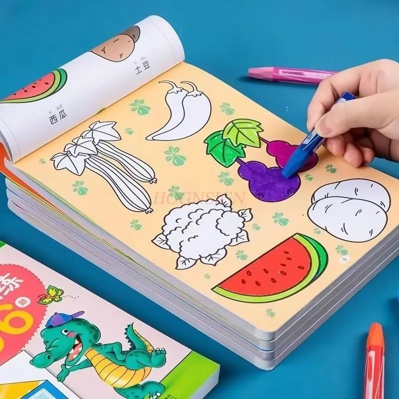 

1 книга, введение в детские эскизы, альбом для рисования граффити с животными и овощами, книга для рисования